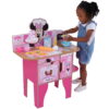 KidKraft Minnie Mouse Wooden Bakery & Café Toddler Play Kitchen with 18 Accessories