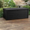 Keter Brightwood Outdoor All-Weather 120 Gallon Plastic and Resin Deck Box, Anthracite Gray