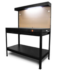 WEN 48 inch Steel Workbench with power outlets and light, 200lb capacity