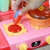 Kitchen Set for Kids, Big Modern Kitchen set 87 pcs Pretend Play Cook with Sink, Light, Sound, Cutting Food, Steam and Water Features, by VALESSATI