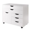 Winsome 3-Section Mobile Storage Cabinet, White Finish