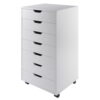 Winsome Wood Halifax 7-Drawer Mobile Cabinet, White