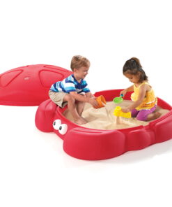 Step2 Crabbie Sandbox Kids Plastic Outdoor Sandbox with Cover