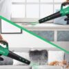 KIMO 6302 Electric Leaf Blower - 3.6" Wide Mouth Cordless Blower - 2.0Ah 20V Handheld Leaf Blower