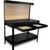 WEN 48 inch Steel Workbench with power outlets and light, 200lb capacity