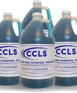 ccls Septic Tank and Cesspool Treatment Additive/Organic Enzyme Producing Bacteria/Non-Toxic/Non-Hazardous/Non-Corrosive (4-Pack)