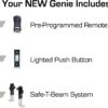 Genie Chain Drive 500 Garage Door Opener - Heavy Duty, Reliable Chain Drive - Includes 1 Pre-Programmed Garage Door Opener Remote, Lighted Wall Button, Safe-T-Beam System
