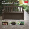 Keter Solana 70 Gallon Storage Bench Deck Box for Patio Furniture, Front Porch Decor and Outdoor Seating - Perfect to Store Garden Tools and Pool Toys, Brown Keter Solana 70 Gallon Storage Bench Deck Box for Patio Furniture, Front Porch Decor and Outdoor Seating - Perfect to Store Garden Tools and Pool Toys, Brown