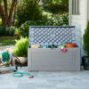 Rubbermaid Easy Install Outdoor Deck Box, Gray, Extra-Large