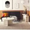 Queer Eye Liam Round Coffee Table, Plaster