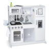Melissa & Doug Wooden Chef’s Pretend Play Toy Kitchen With “Ice” Cube Dispenser – Cloud White - FSC-Certified Materials