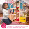 Melissa & Doug Wooden Hi-Rise Dollhouse With 15 Furniture Pieces, Garage, Working Elevator
