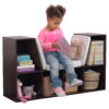 KidKraft Bookcase with Reading Nook, 6 Shelves, Espresso