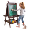 KidKraft Deluxe Wood Easel with Chalkboard, Dry Erase, Paper Roll & Paint Cups - Espresso KidKraft Deluxe Wood Easel with Chalkboard, Dry Erase, Paper Roll & Paint Cups - Espresso