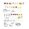 Kitchen Set for Kids 45 Pcs Pretend Play Cook, Sink, Light, Sound, Cutting Food, Steam and Water Features, by VALESSATI