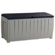 Keter Novel Outdoor All-Weather 90 Gallon Plastic and Resin Deck Box, Black