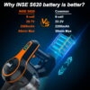 INSE Cordless Vacuum Cleaner, 6-in-1 Stick Vacuum Cleaner with Detachable Battery, 25kPa Strong Suction, Extra Large Dustbin, Powerful Brushless Motor, Ultra Quiet Lightweight