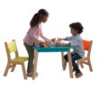 KidKraft Children's Modern Table and Chair Set, Natural and Highlighter