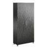 Systembuild Evolution Westford 36" Garage Storage Utility Cabinet, Black Oak