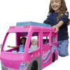 Barbie DreamCamper Vehicle Playset with 60 Accessories Including Pool and 30-inch Slide