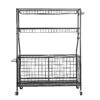 WORKPRO 36" W x 16.5" D x 46" H Rolling Equipment Storage Freestanding Shelf, 150lb. Capacity, Steel