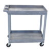 Luxor EC11-G Tub Storage Cart 2 Shelves - Gray , 32
