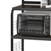 Crown Mark Baker's Rack, Black metal with shelving and casters