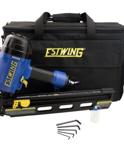 Estwing EFR2190 Pneumatic 21 Degree 3-1/2" Framing Nailer with Adjustable Metal Belt Hook, 1/4" NPT Industrial Swivel Fitting, and Bag