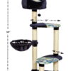 Cat Tree | "Resort" Cat Tree / Cat Furniture, 4-Tier Cat Tree w/ Sisal Wrapped Cat Scratching Support Posts, Hanging Cat Bunker Bed & High Canopy Cat Perch, Blue / White Pattern, Large Cat Tree Cat Tree | "Resort" Cat Tree / Cat Furniture, 4-Tier Cat Tree w/ Sisal Wrapped Cat Scratching Support Posts, Hanging Cat Bunker Bed & High Canopy Cat Perch, Blue / White Pattern, Large Cat Tree