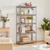 Smile Mart 5-Tier Adjustable Boltless Storage Shelf Units for Garage, Light Gray