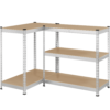Smile Mart 5-Shelf Boltless & Adjustable Steel Storage Shelf Unit, Silver, Holds up to 705 lb Per Shelf