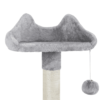 SMILE MART 61" Cat Tree with Condo and Scratching Post Tower, Light Gray