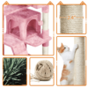 SmileMart 62''H Double Condo Cat Tree with Scratching Post Tower, Pink