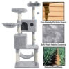 SmileMart 64.5"H Multi-level Cat Tree Tower with Condos and Perches, Light Gray