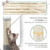 SMILE MART Multilevel Cat Tree Basket Condo Scratching Posts, Light Gray