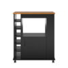 Ameriwood Home Williams Kitchen Island Microwave Cart with Rolling Casters, Black Ameriwood Home Williams Kitchen Island Microwave Cart with Rolling Casters, Black