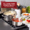 T-fal Cook & Strain Stainless Steel Cookware Set, 14 Piece Set, Dishwasher Safe