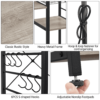 SmileMart Vintage Kitchen Island Baker's Rack Storage with Power Outlet Utility, Gray SmileMart Vintage Kitchen Island Baker's Rack Storage with Power Outlet Utility, Gray