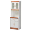 Baxton Studio Laurana White and Cherry Finished Kitchen Cabinet and Hutch