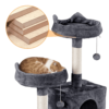 SMILE MART 70.5″H Multi Level Cat Tower Tree with 2 Condos & 2 Foam-Padded Perches for Medium/Large Cats, Light Gray