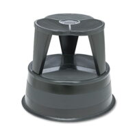 Cramer Kik-step Steel Step Stool, 2-step, 350 Lb Capacity, 16" Dia. X 14.25h, Black