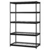 Muscle Rack Steel Storage Rack, Black, MROP4824W5B Muscle Rack Steel Storage Rack, Black, MROP4824W5B