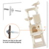 SmileMart 64.5"H Multi-level Cat Tree Tower with Condos and Perches, Beige