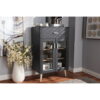 Baxton Studio Jonas Dark Grey and Oak Brown Finished Kitchen Cabinet