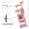 SmileMart 64.5"H Multi-level Cat Tree Tower with Condos and Perches, Pink