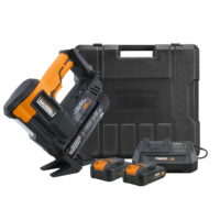Freeman PE4118GF 20 Volt Cordless 4-in-1 18-Gauge 2" Flooring Nailer / Stapler Kit with 2 Ah Lithium-Ion Batteries, Charger, Case, and Fasteners (1000 Count)