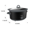 Kenmore Slow Cooker, 5 qt (4.7L), Easy to Use, Dial Control, Black