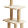Two by Two Sycamore 44.1-inch Cat Tree, Cat Tower, Scratch Pad & Playground, Beige