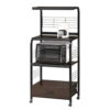 Crown Mark Baker's Rack, Black metal with shelving and casters