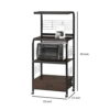 Crown Mark Baker's Rack, Black metal with shelving and casters